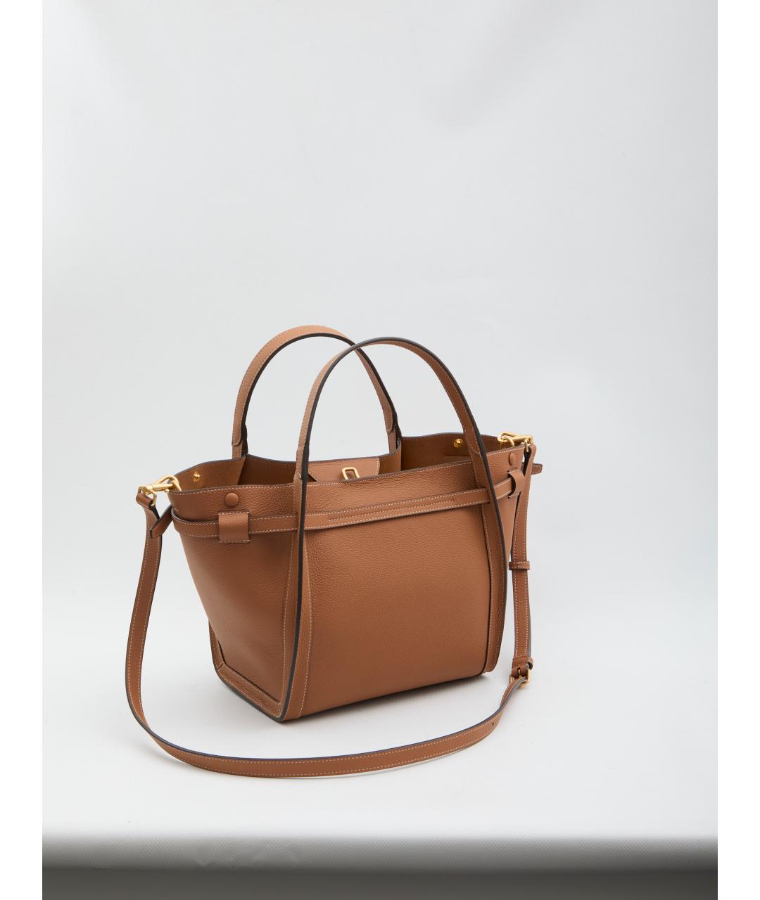 TOD'S Коричневая кожаная сумка тоут, фото 2