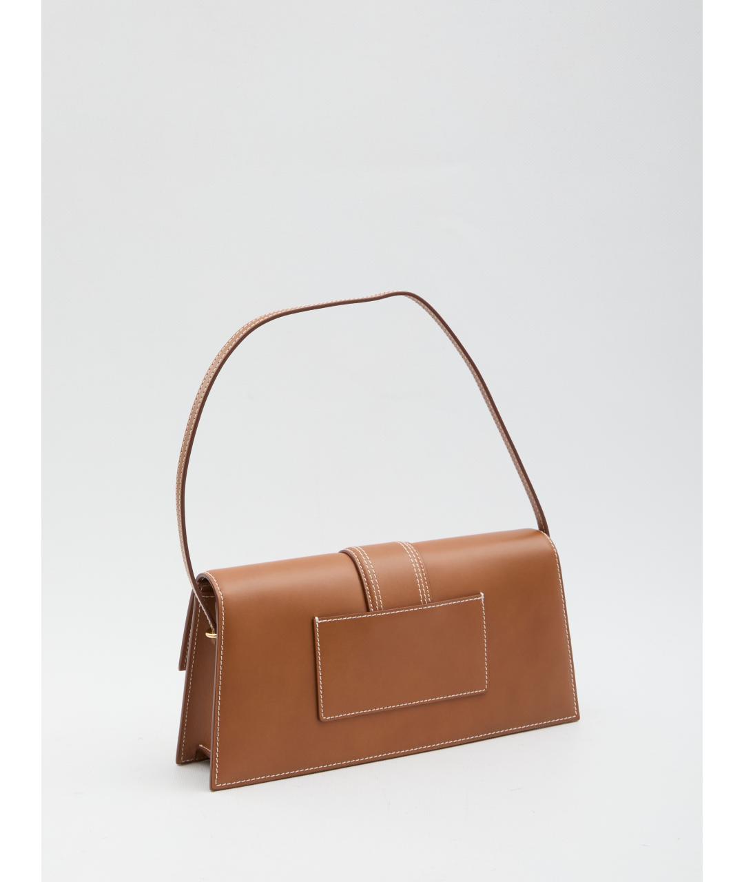 JACQUEMUS Коричневая кожаная сумка через плечо, фото 2