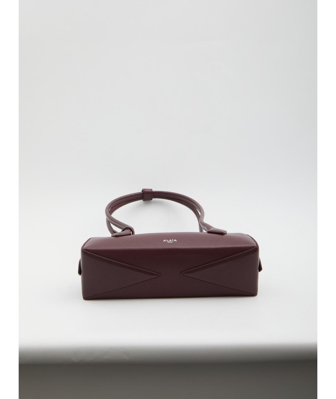 ALAIA Бордовая кожаная сумка через плечо, фото 3