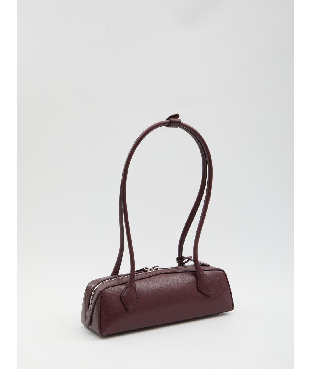 ALAIA Бордовая кожаная сумка через плечо, фото 2
