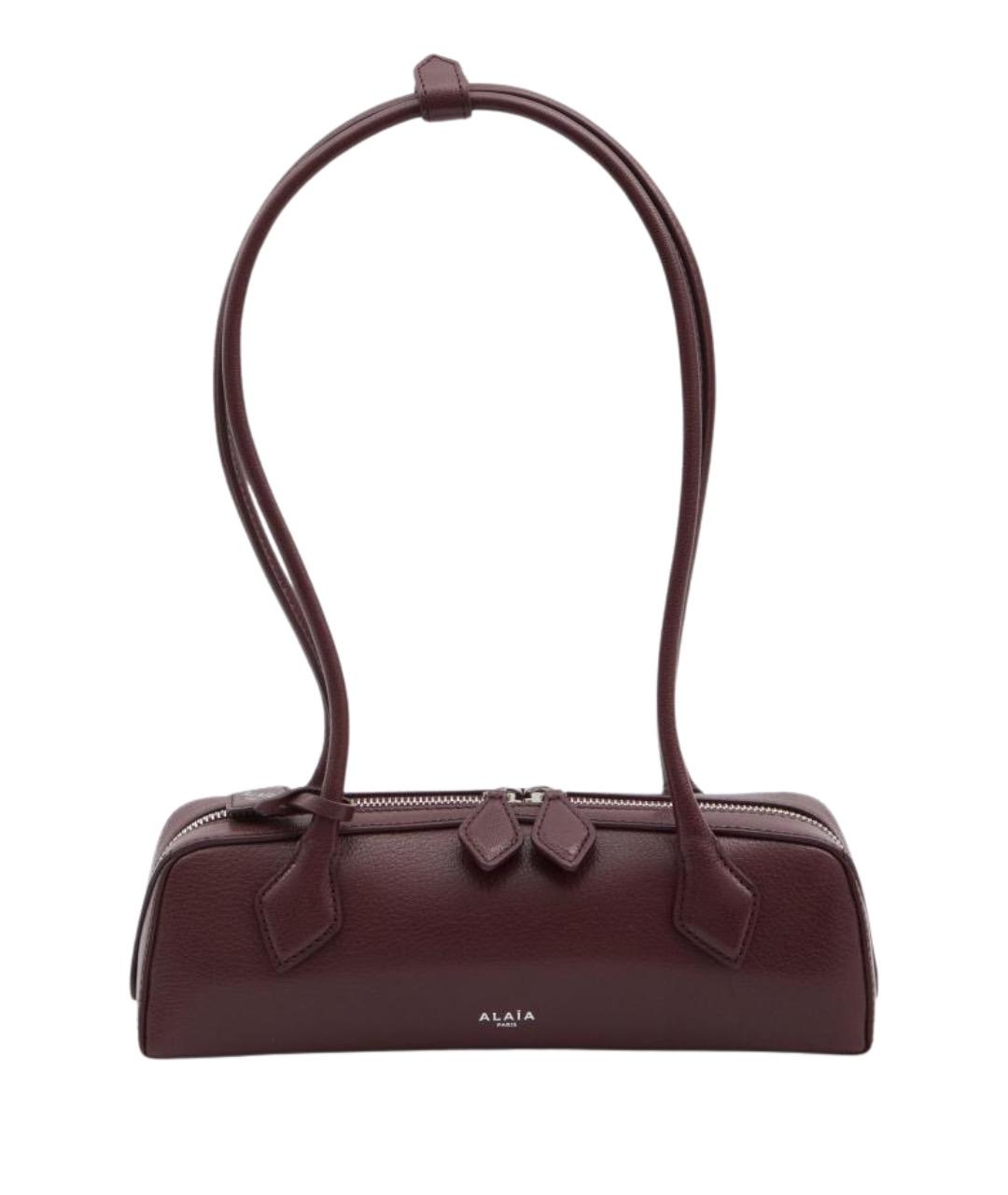 ALAIA Бордовая кожаная сумка через плечо, фото 1