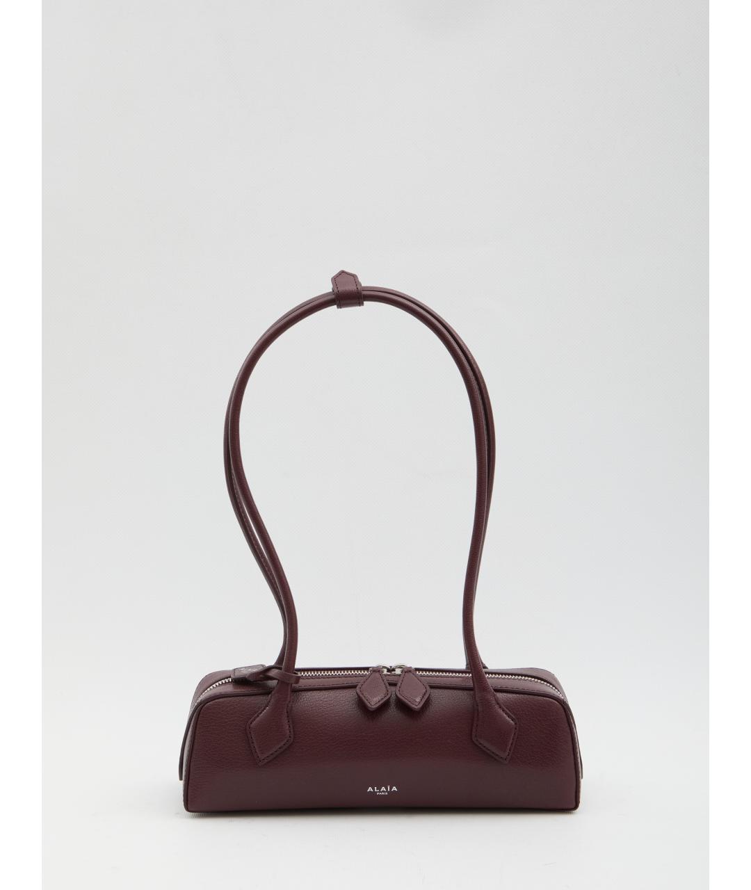 ALAIA Бордовая кожаная сумка через плечо, фото 5