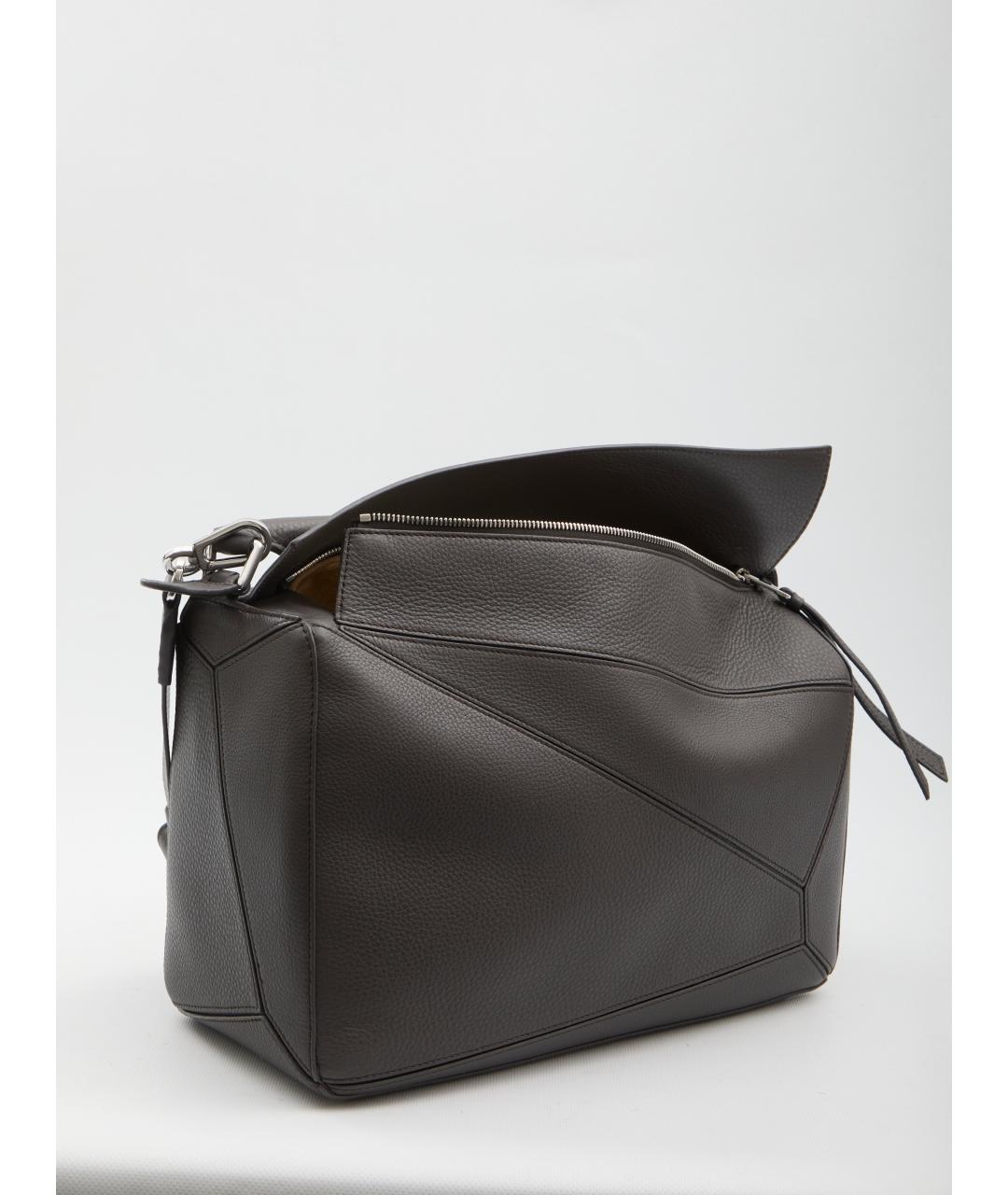 LOEWE Серая кожаная сумка на плечо, фото 4