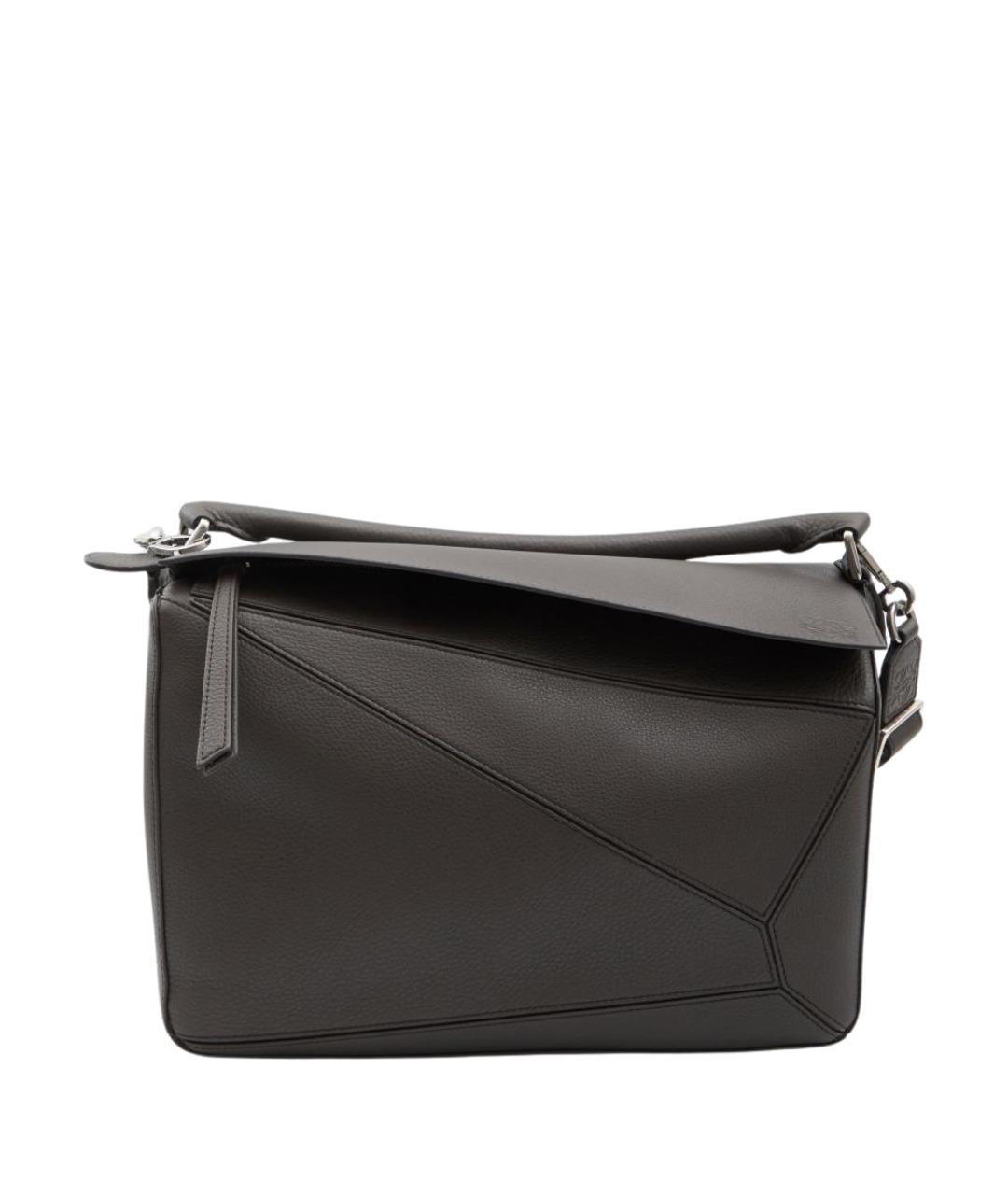 LOEWE Серая кожаная сумка на плечо, фото 1