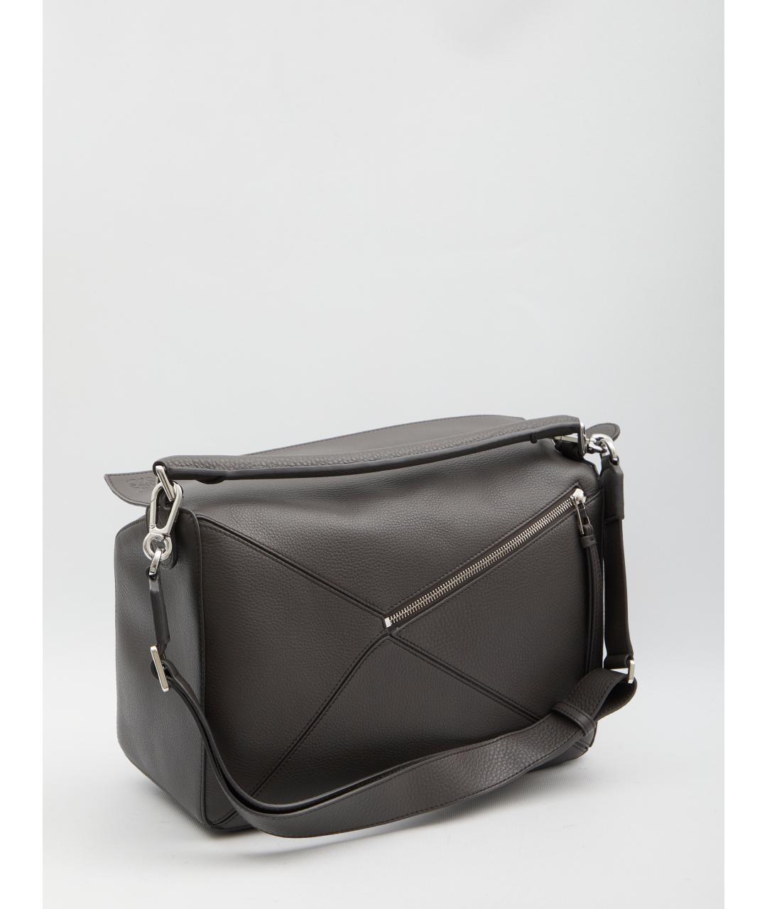 LOEWE Серая кожаная сумка на плечо, фото 2