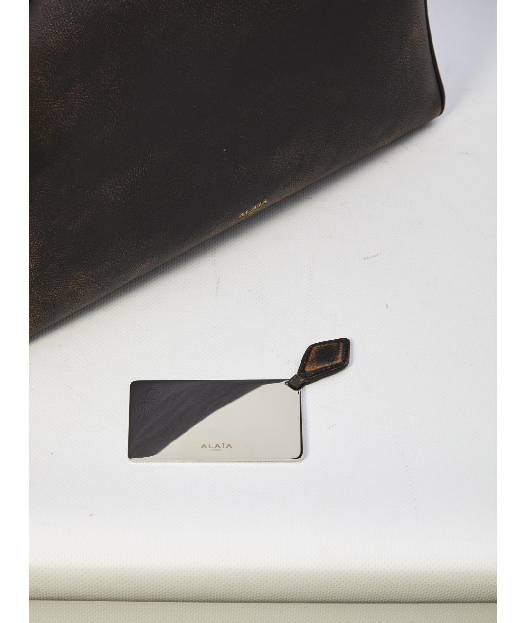 ALAIA Коричневая кожаная сумка через плечо, фото 4