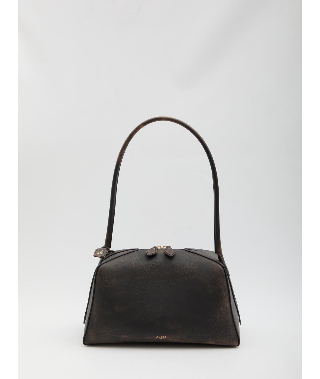 ALAIA Коричневая кожаная сумка через плечо, фото 5