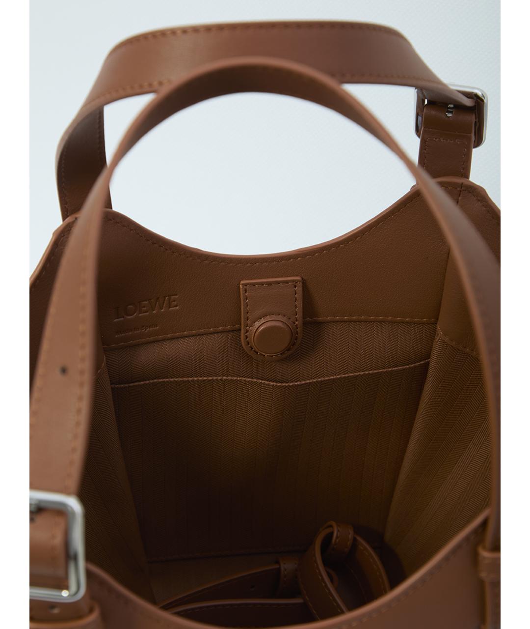 LOEWE Коричневая кожаная сумка тоут, фото 4