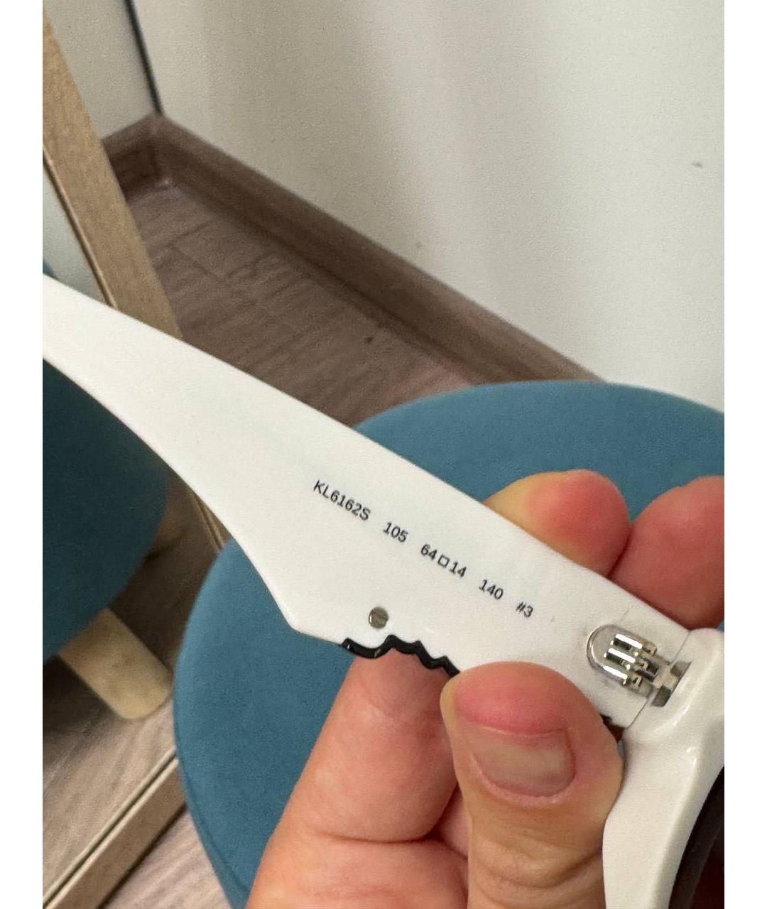 KARL LAGERFELD Белые пластиковые солнцезащитные очки, фото 3