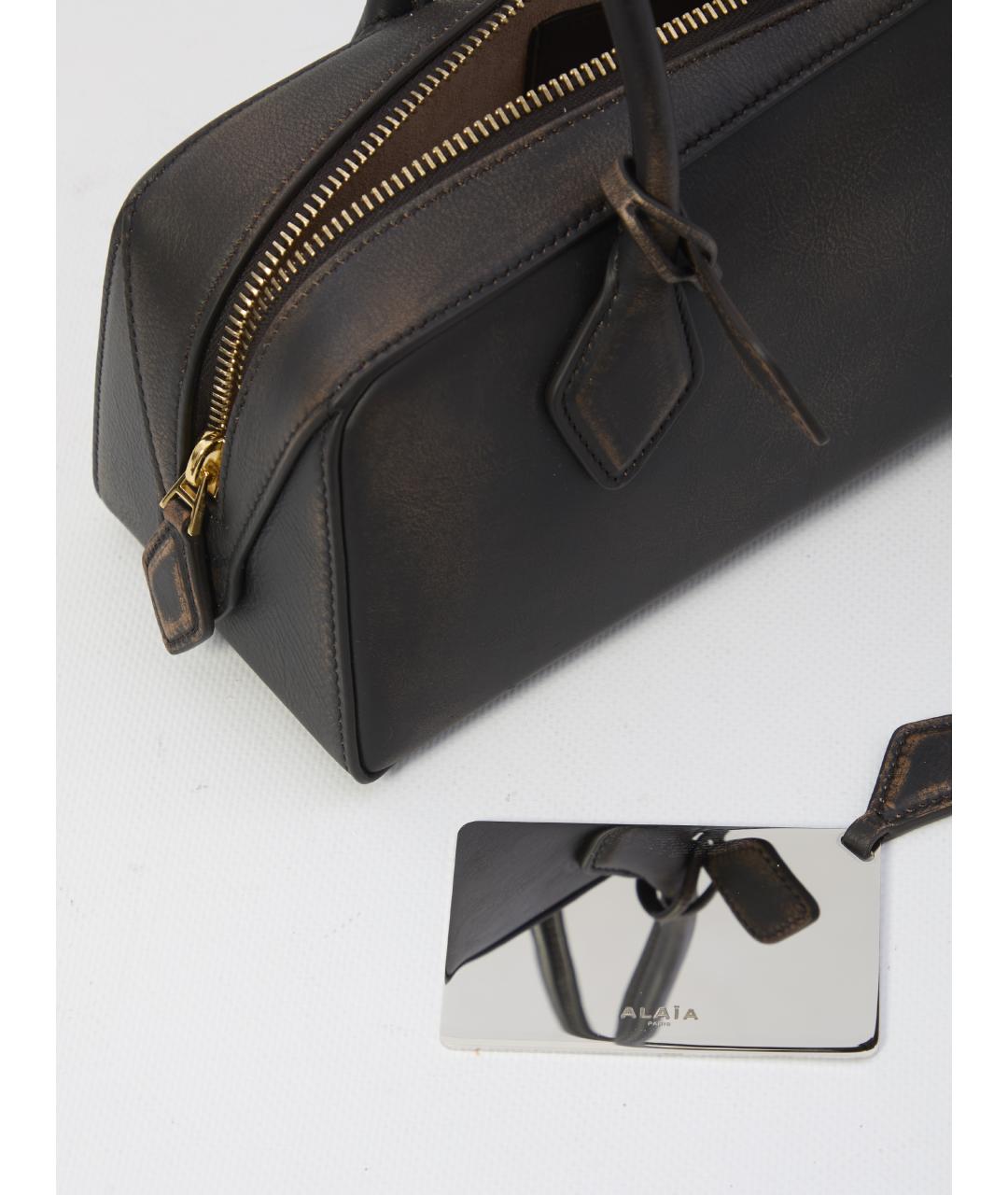 ALAIA Коричневая кожаная сумка через плечо, фото 4