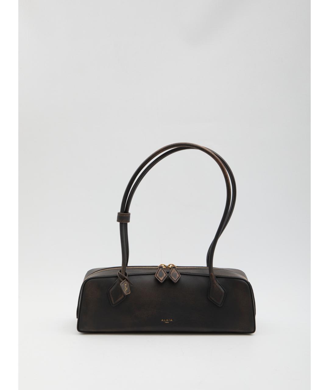 ALAIA Коричневая кожаная сумка через плечо, фото 5