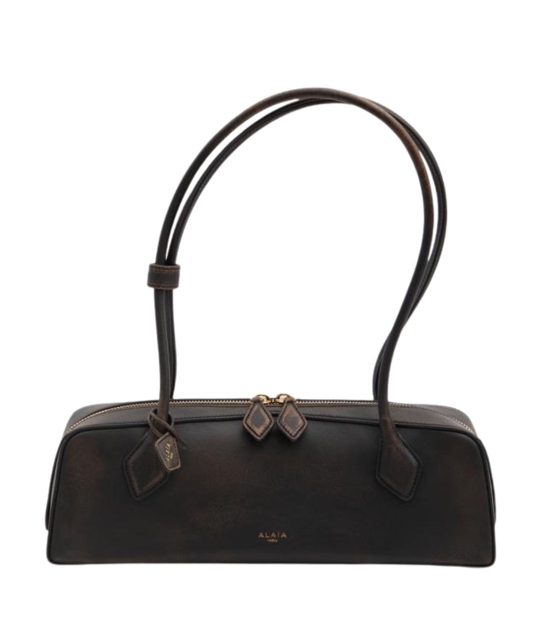 ALAIA Коричневая кожаная сумка через плечо, фото 1