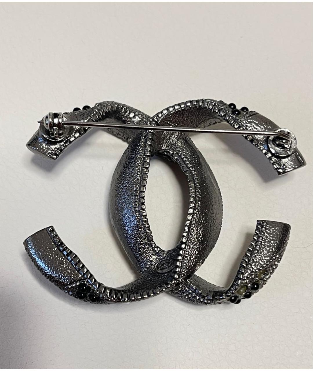 CHANEL Серебряная металлическая булавка / брошь, фото 2