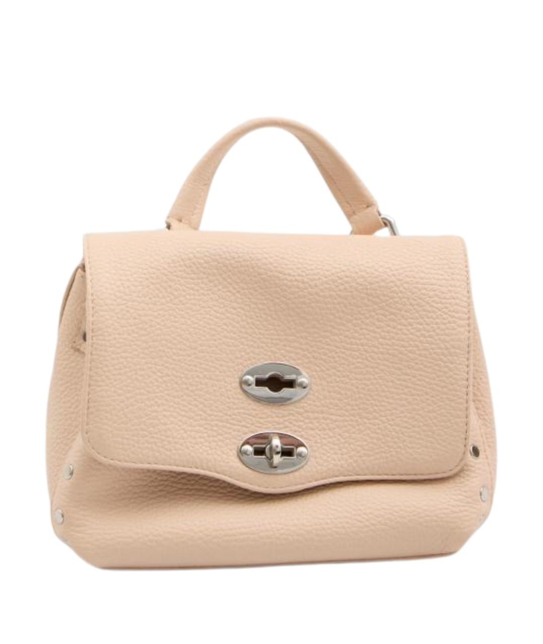 ZANELLATO Розовая кожаная сумка с короткими ручками, фото 1