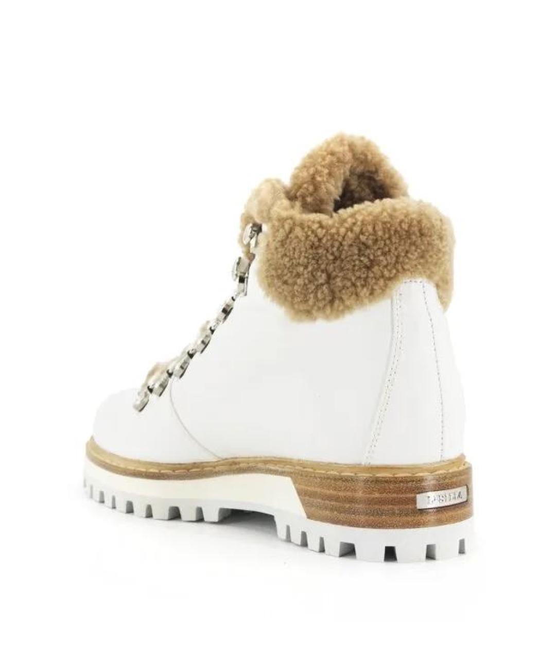 LE SILLA Белые кожаные ботинки, фото 3