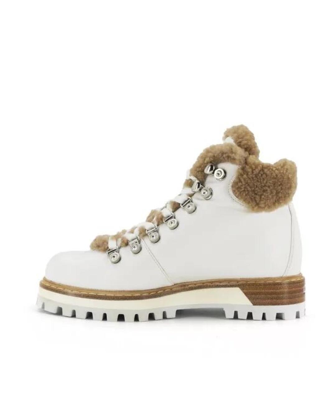 LE SILLA Белые кожаные ботинки, фото 2