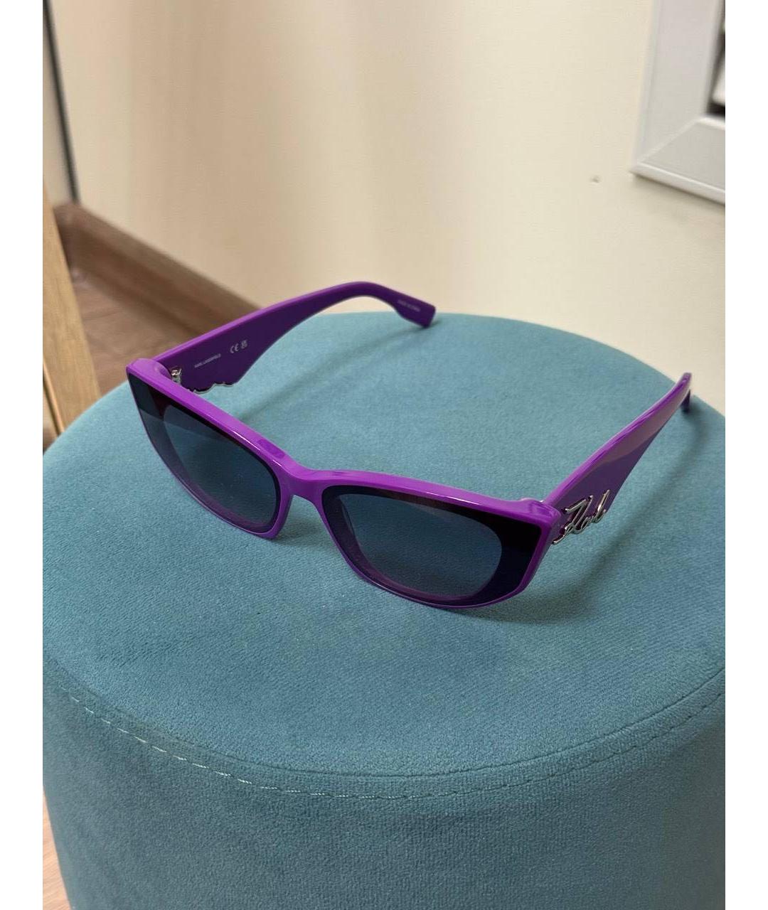 KARL LAGERFELD Фиолетовые пластиковые солнцезащитные очки, фото 2