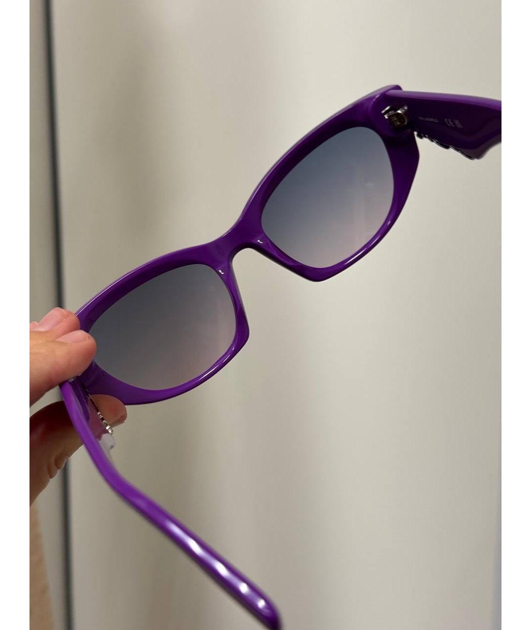 KARL LAGERFELD Фиолетовые пластиковые солнцезащитные очки, фото 4