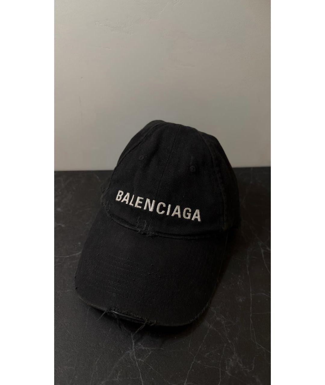BALENCIAGA Черная хлопковая кепка, фото 5