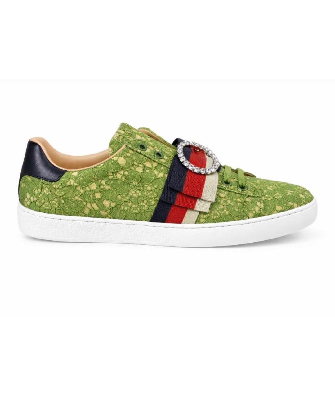 GUCCI Зеленые текстильные кеды, фото 7