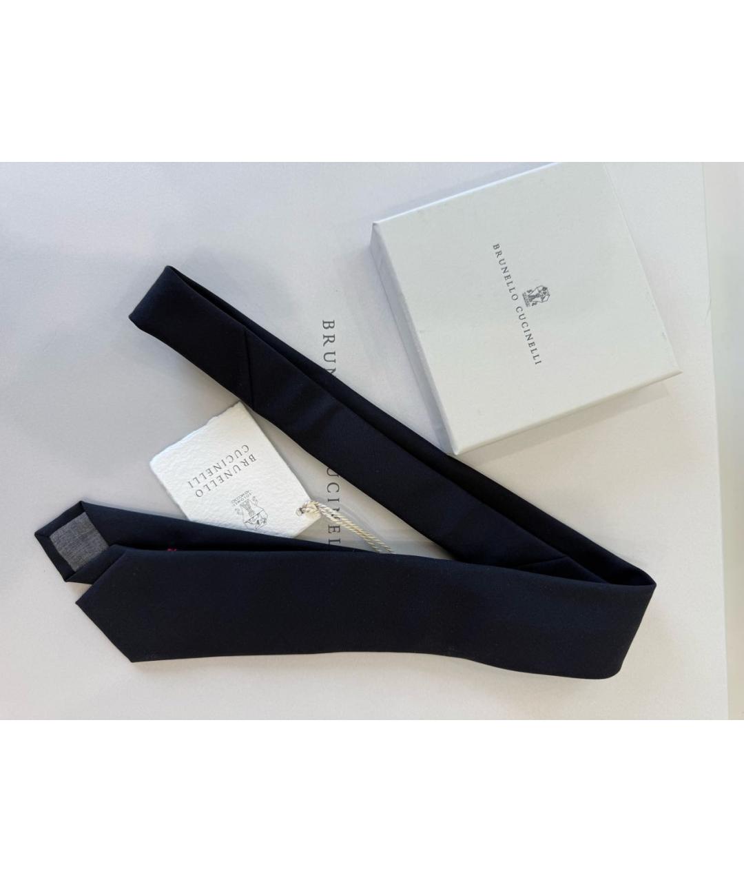 BRUNELLO CUCINELLI Черный шелковый бабочка/галстук, фото 5