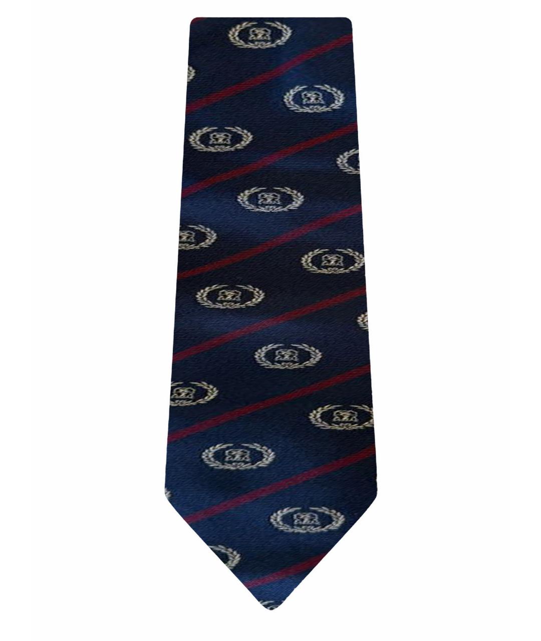 BRUNELLO CUCINELLI Темно-синий шелковый бабочка/галстук, фото 1