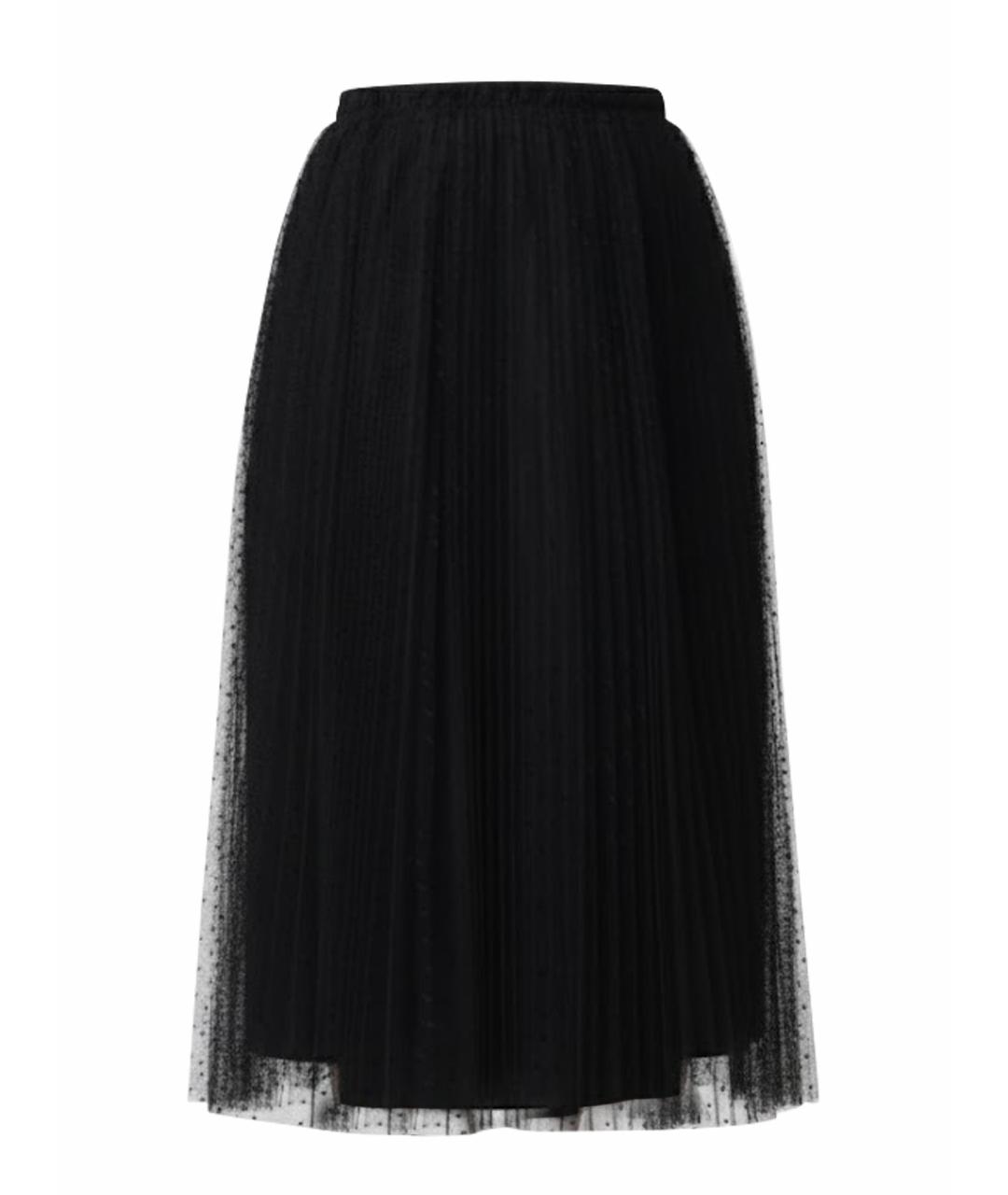 RED VALENTINO Черная полиамидовая юбка миди, фото 1