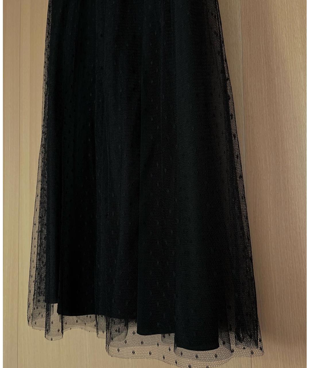 RED VALENTINO Черная полиамидовая юбка миди, фото 5