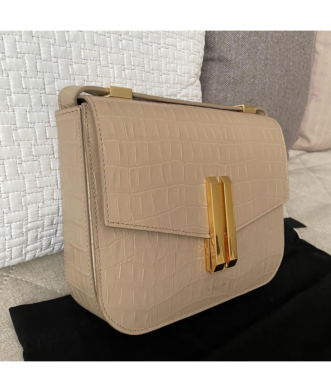 DEMELLIER Бежевая кожаная сумка через плечо, фото 2