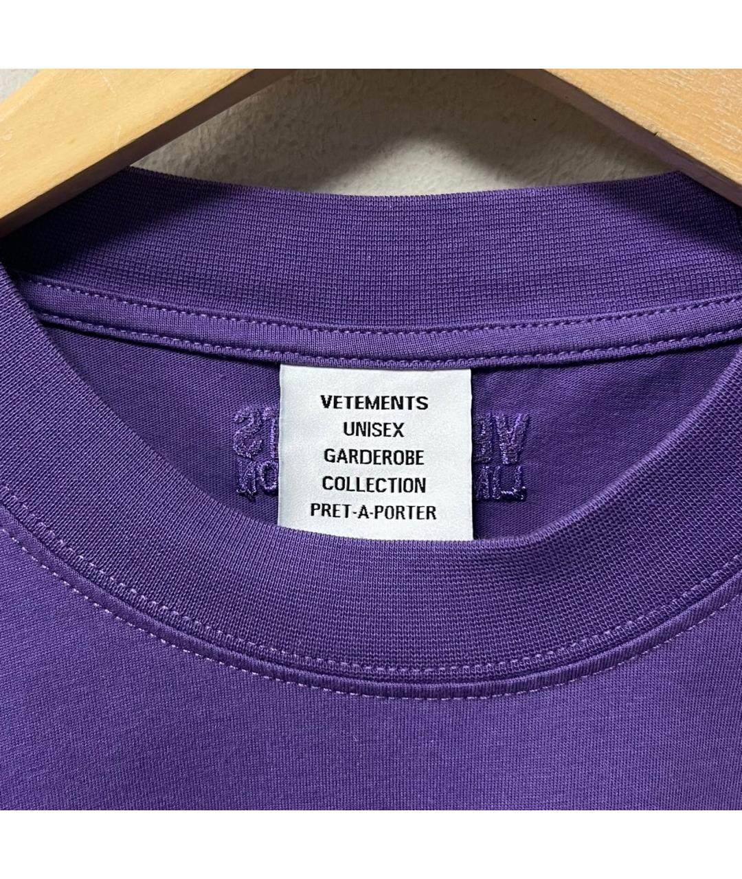 VETEMENTS Фиолетовая футболка, фото 4