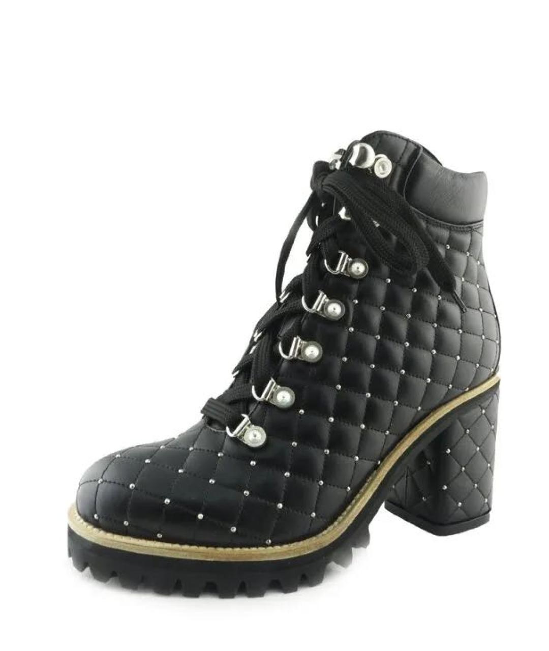 LE SILLA Черные кожаные ботинки, фото 3