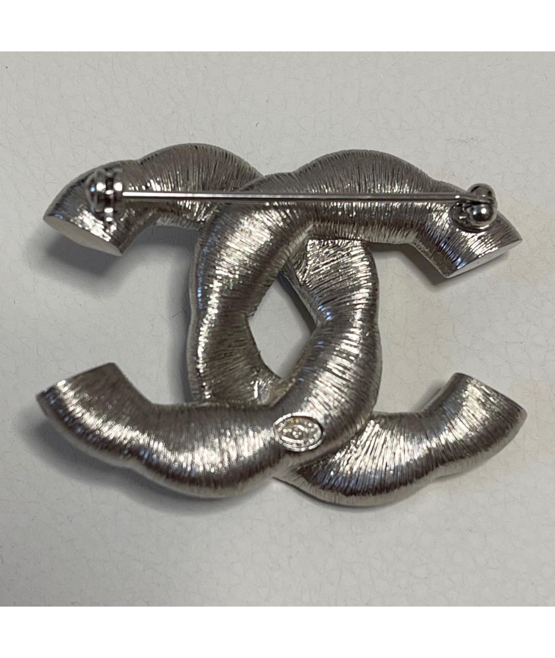 CHANEL Серебряная металлическая булавка / брошь, фото 2