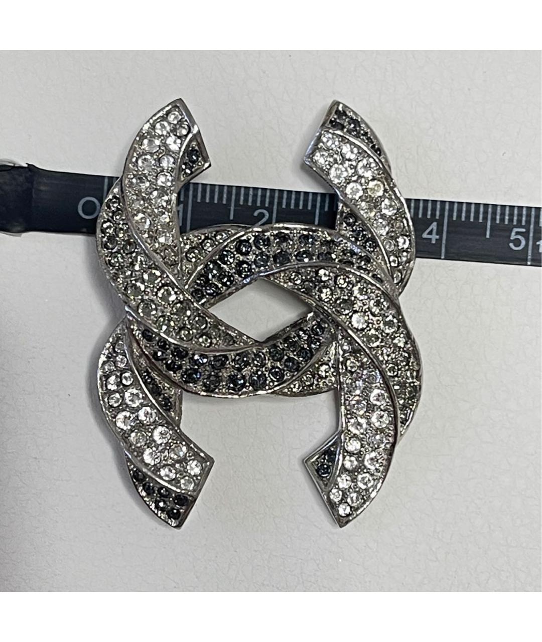 CHANEL Серебряная металлическая булавка / брошь, фото 4