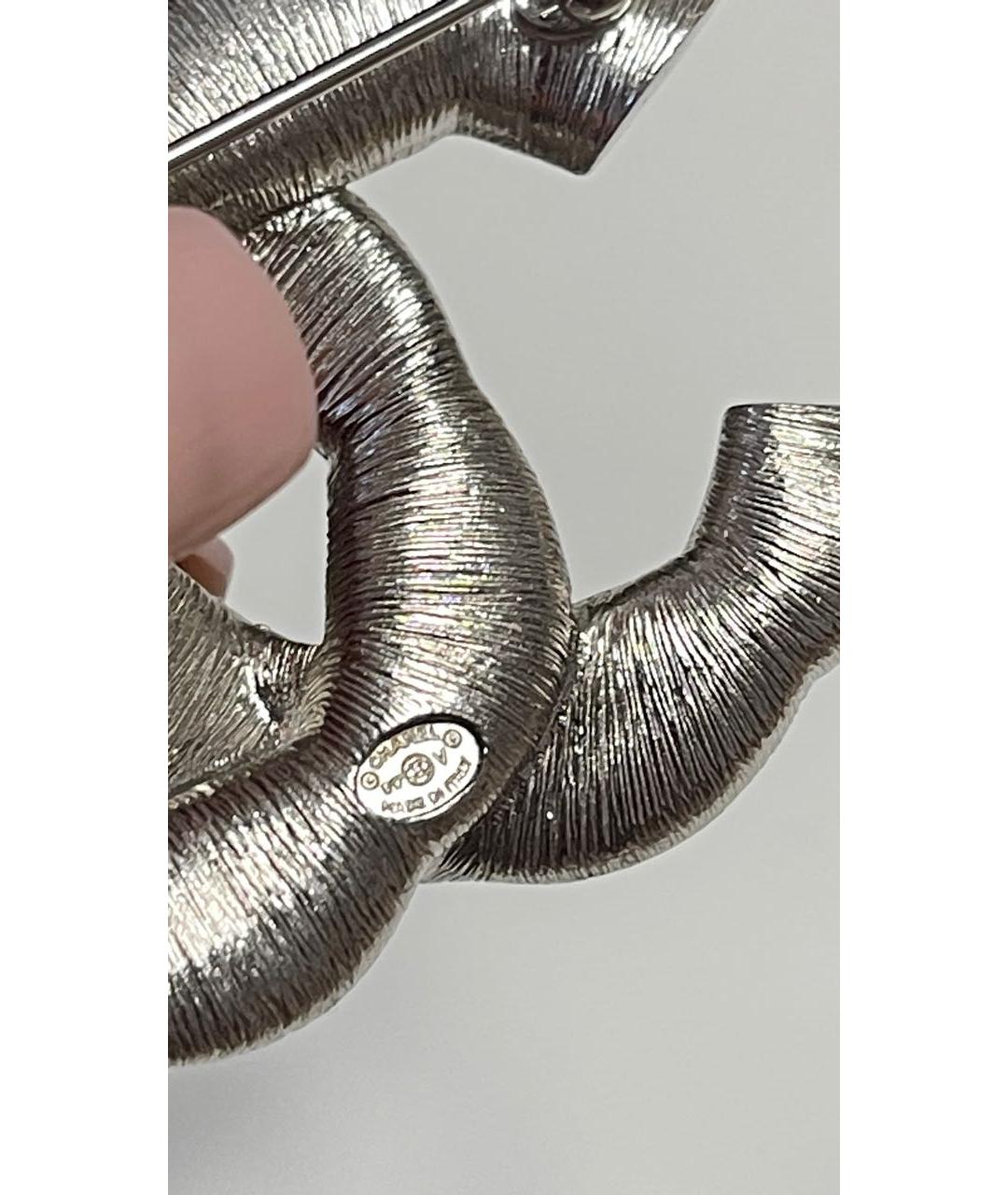 CHANEL Серебряная металлическая булавка / брошь, фото 6