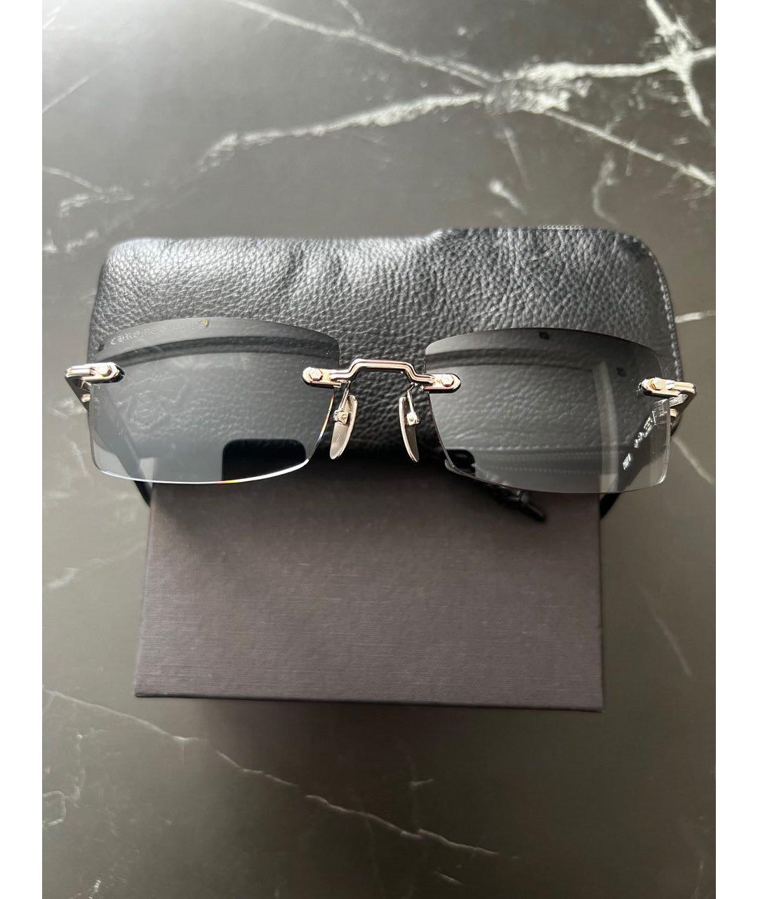 CHROME HEARTS Черные металлические солнцезащитные очки, фото 9