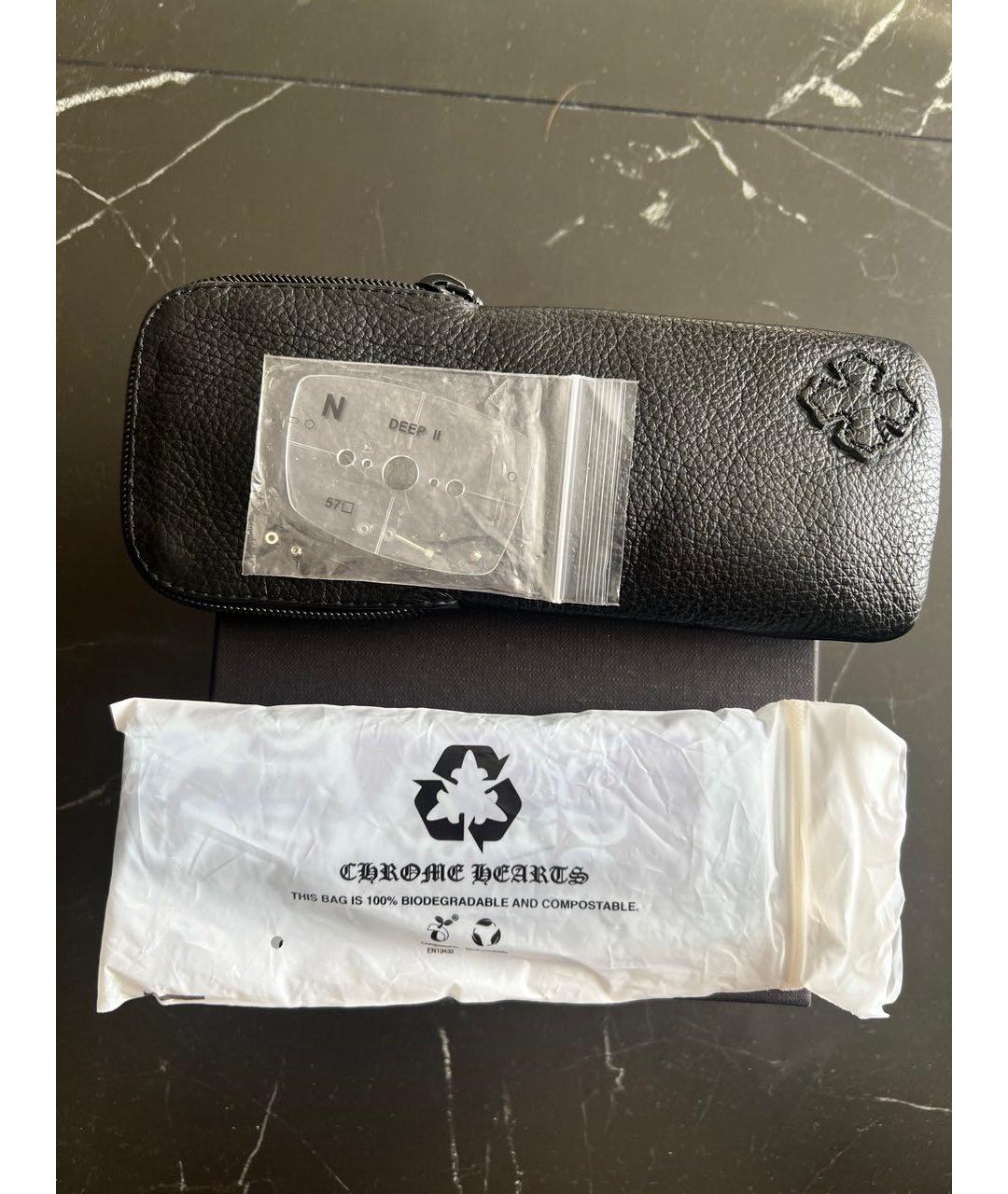 CHROME HEARTS Черные металлические солнцезащитные очки, фото 4