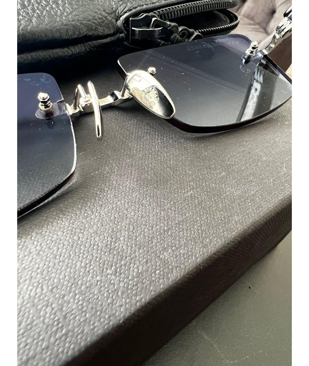 CHROME HEARTS Черные металлические солнцезащитные очки, фото 5