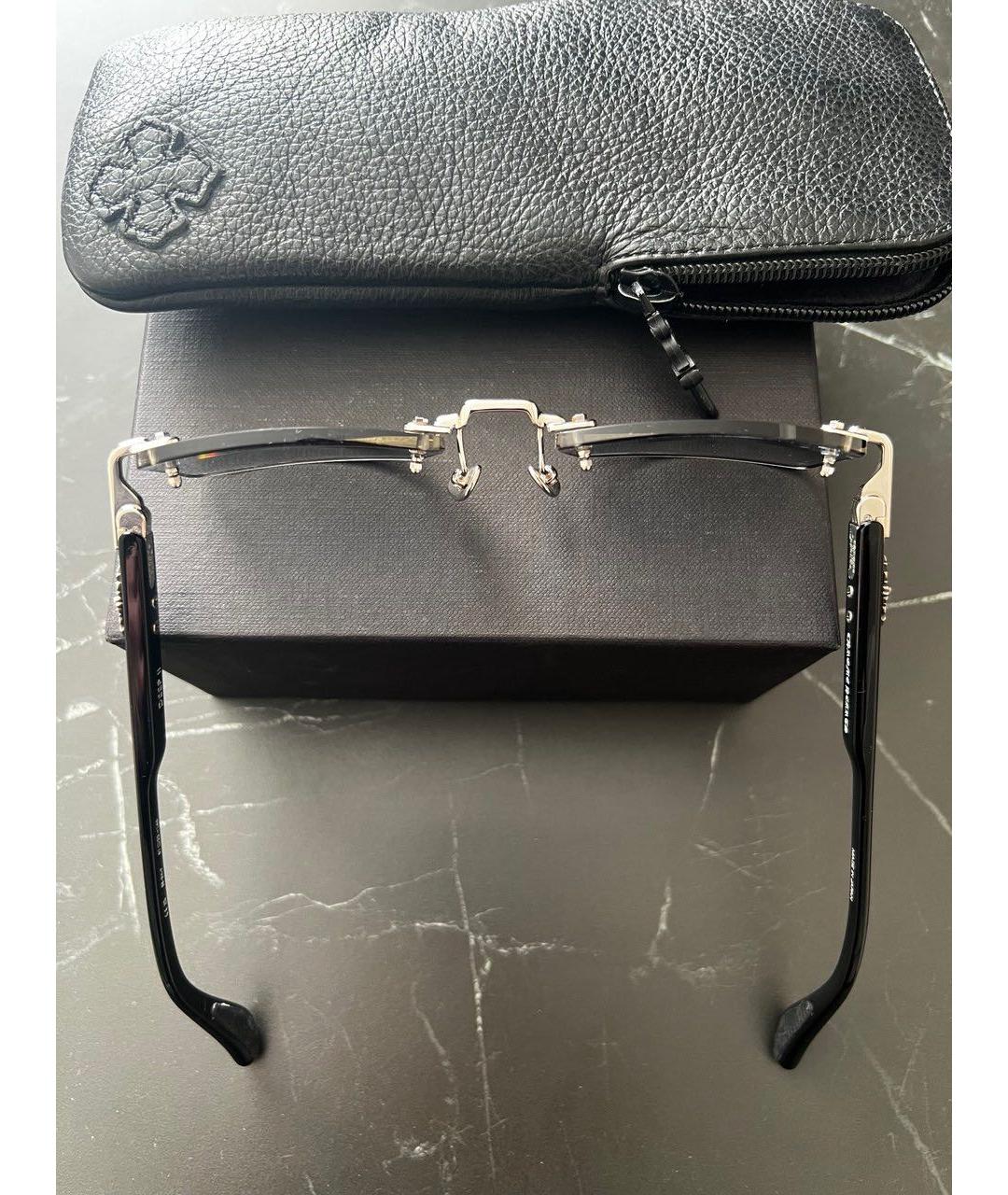 CHROME HEARTS Черные металлические солнцезащитные очки, фото 8