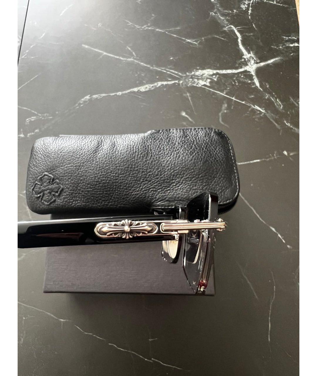 CHROME HEARTS Черные металлические солнцезащитные очки, фото 2