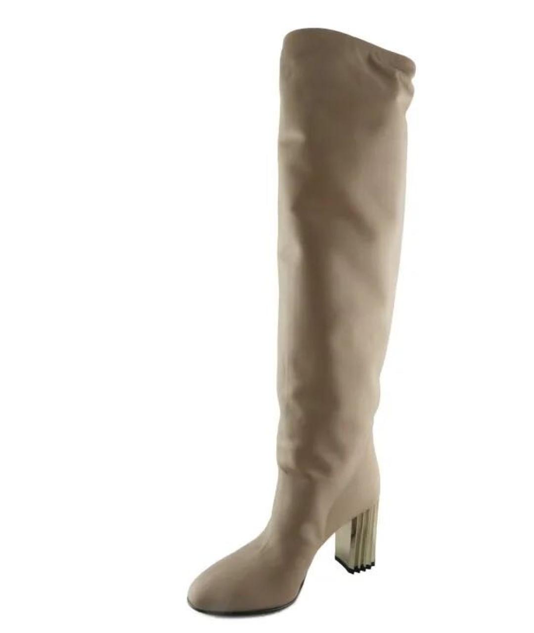 LE SILLA Бежевые кожаные сапоги, фото 2