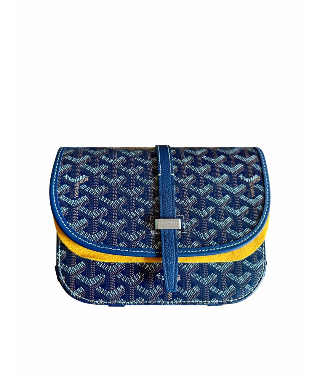 GOYARD Синяя кожаная сумка через плечо, фото 1