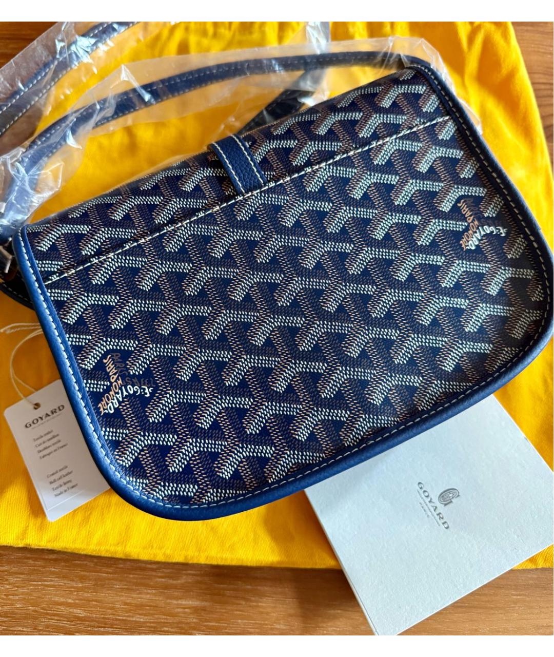 GOYARD Синяя кожаная сумка через плечо, фото 2