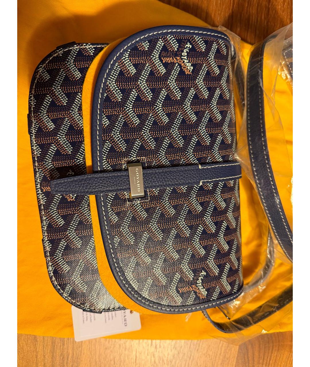 GOYARD Синяя кожаная сумка через плечо, фото 4