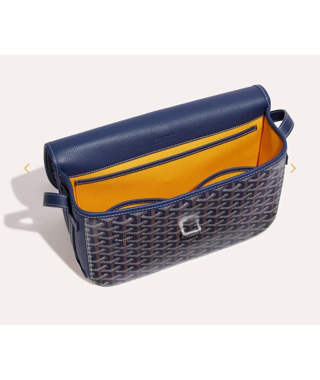 GOYARD Синяя кожаная сумка через плечо, фото 6