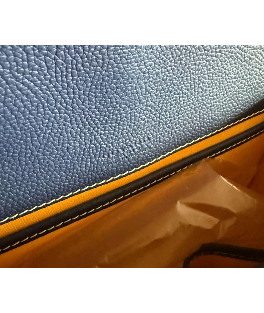 GOYARD Синяя кожаная сумка через плечо, фото 5