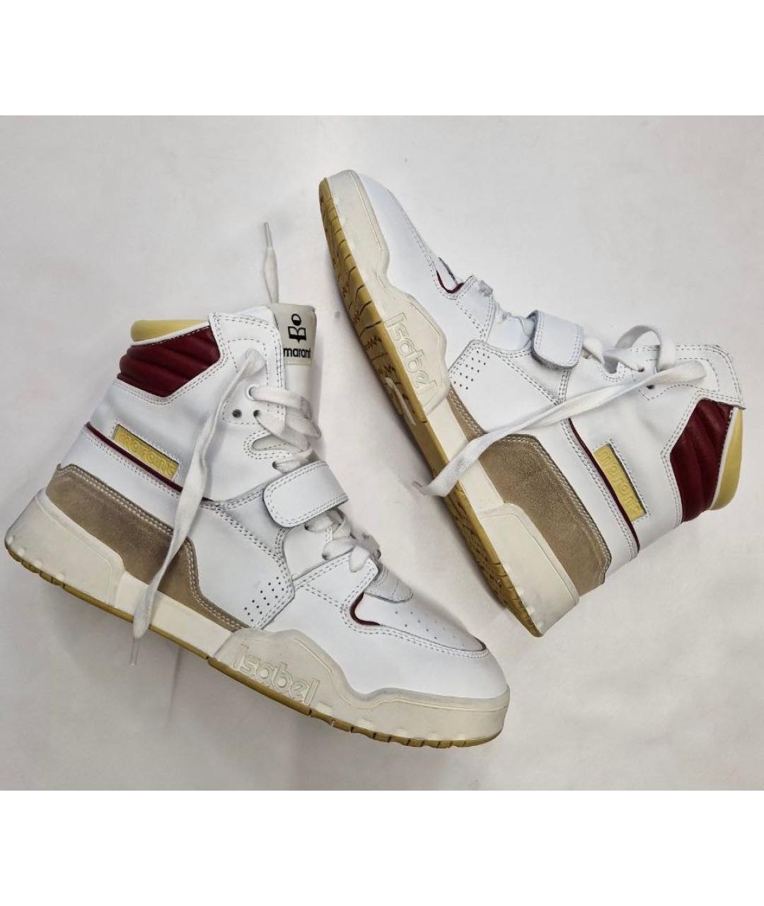 ISABEL MARANT Белые кожаные кроссовки, фото 4