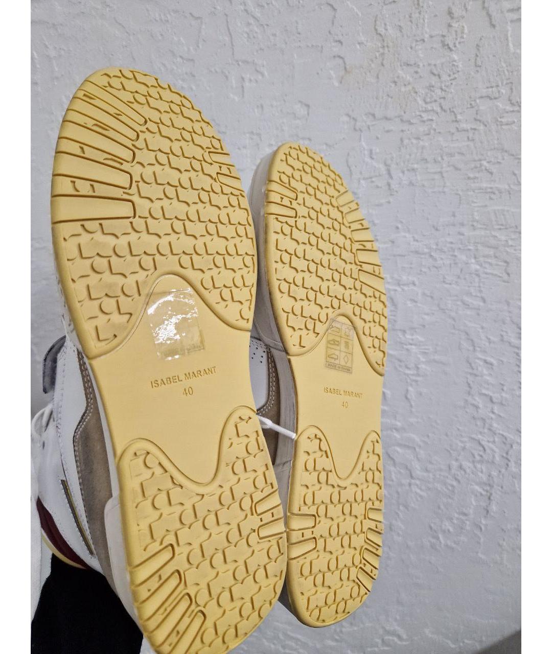 ISABEL MARANT Белые кожаные кроссовки, фото 5