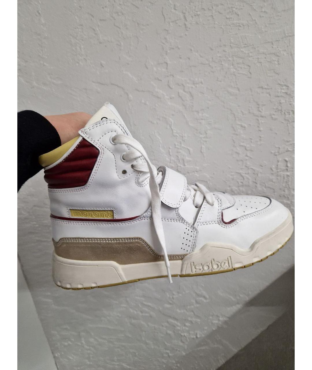 ISABEL MARANT Белые кожаные кроссовки, фото 8