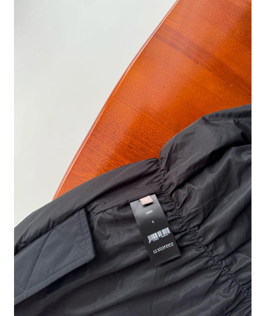 12 STOREEZ Черный полиэстеровый пуховик, фото 5