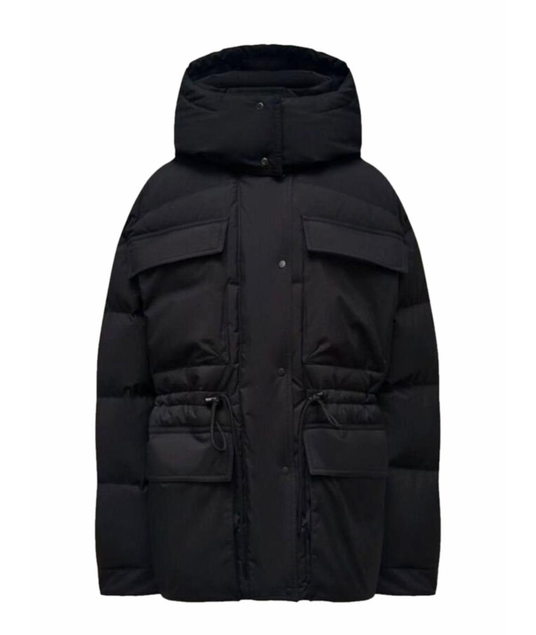 12 STOREEZ Черный полиэстеровый пуховик, фото 1